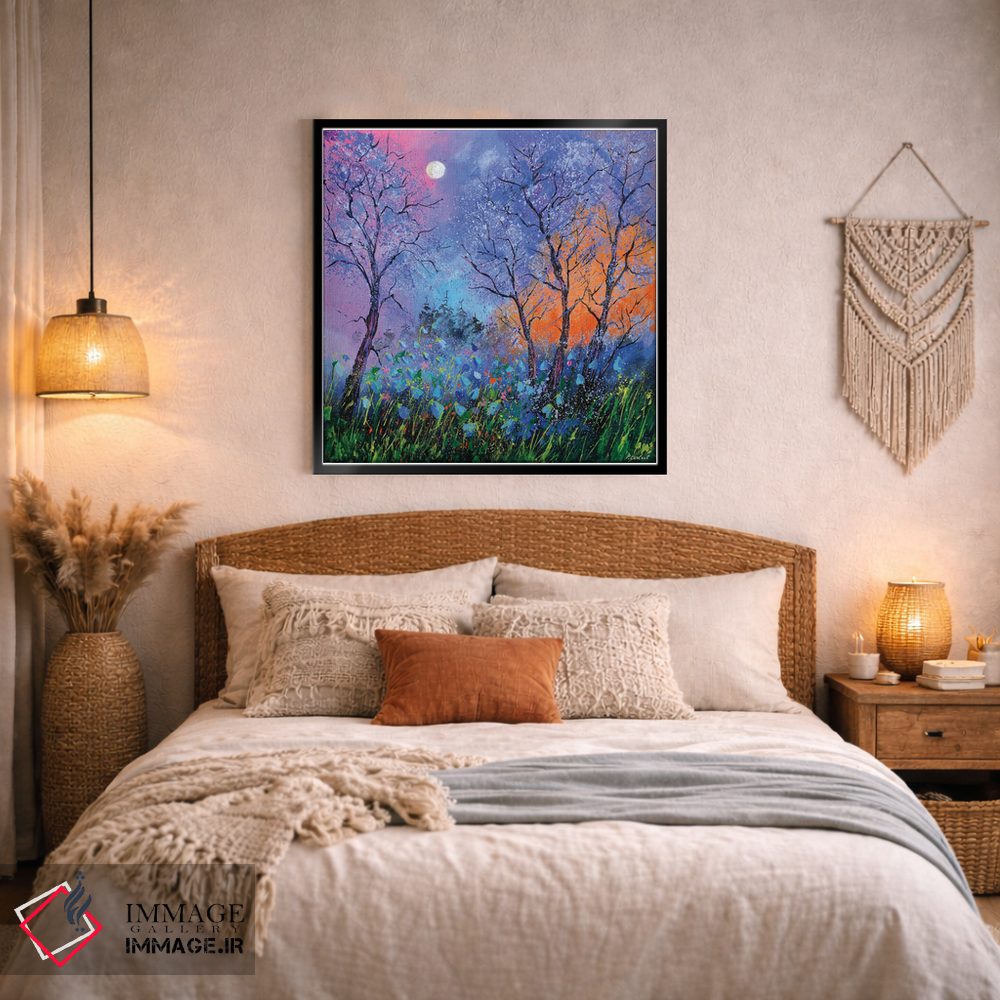 تابلو انتزاعی مهتاب جادویی اثر پل لدنت - D3B