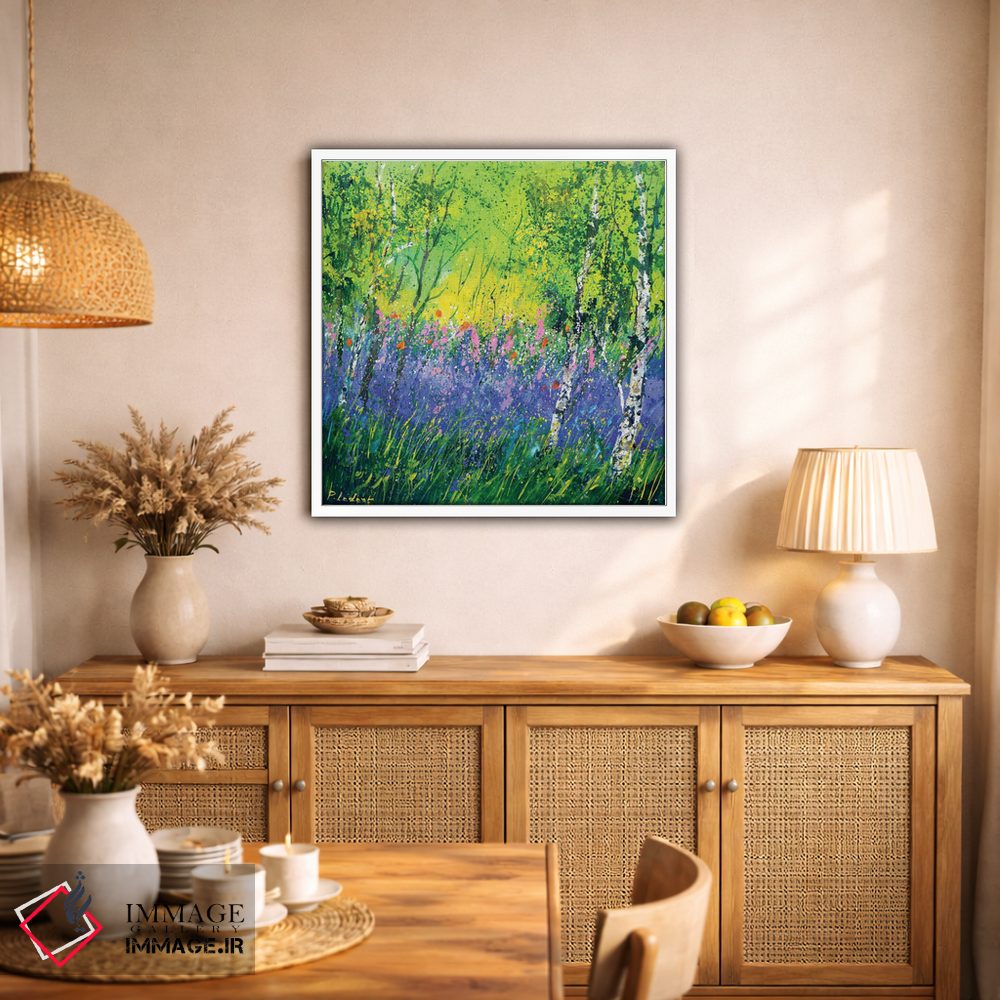 تابلو انتزاعی گل انگشتانه اثر پل لدنت - D1W