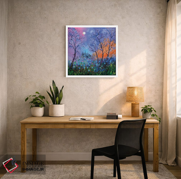 تابلو انتزاعی مهتاب جادویی اثر پل لدنت - D5W