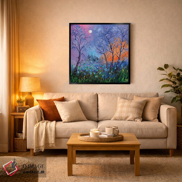 تابلو انتزاعی مهتاب جادویی اثر پل لدنت - D4B