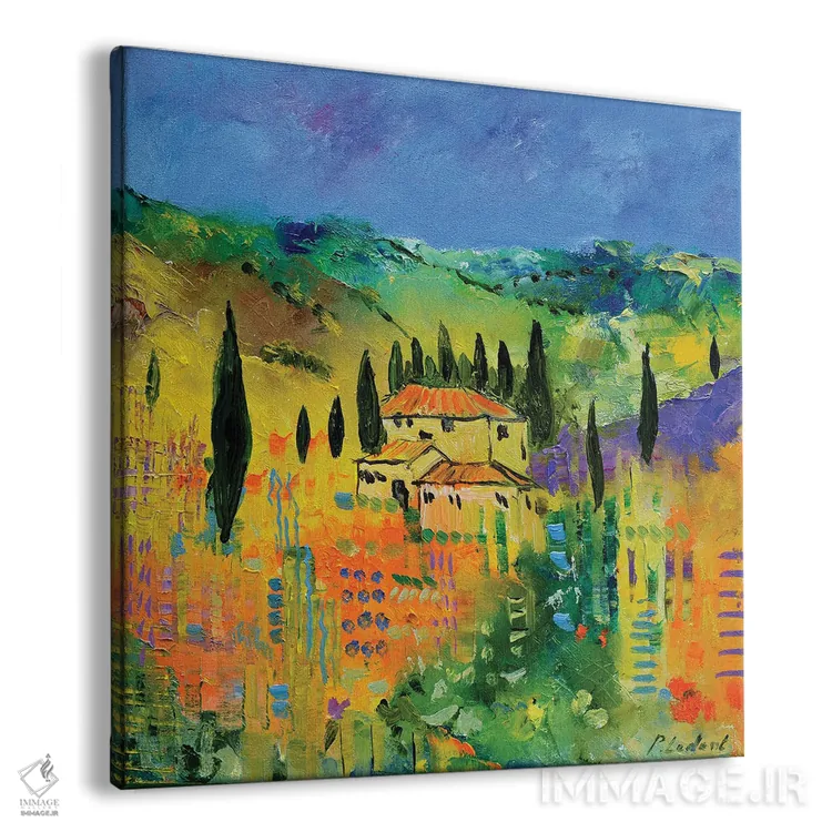 تابلو انتزاعی خاطره توسکانی ۴۴۲۰۲۱ اثر پل لدنت - نمای پرسپکتیو محصول