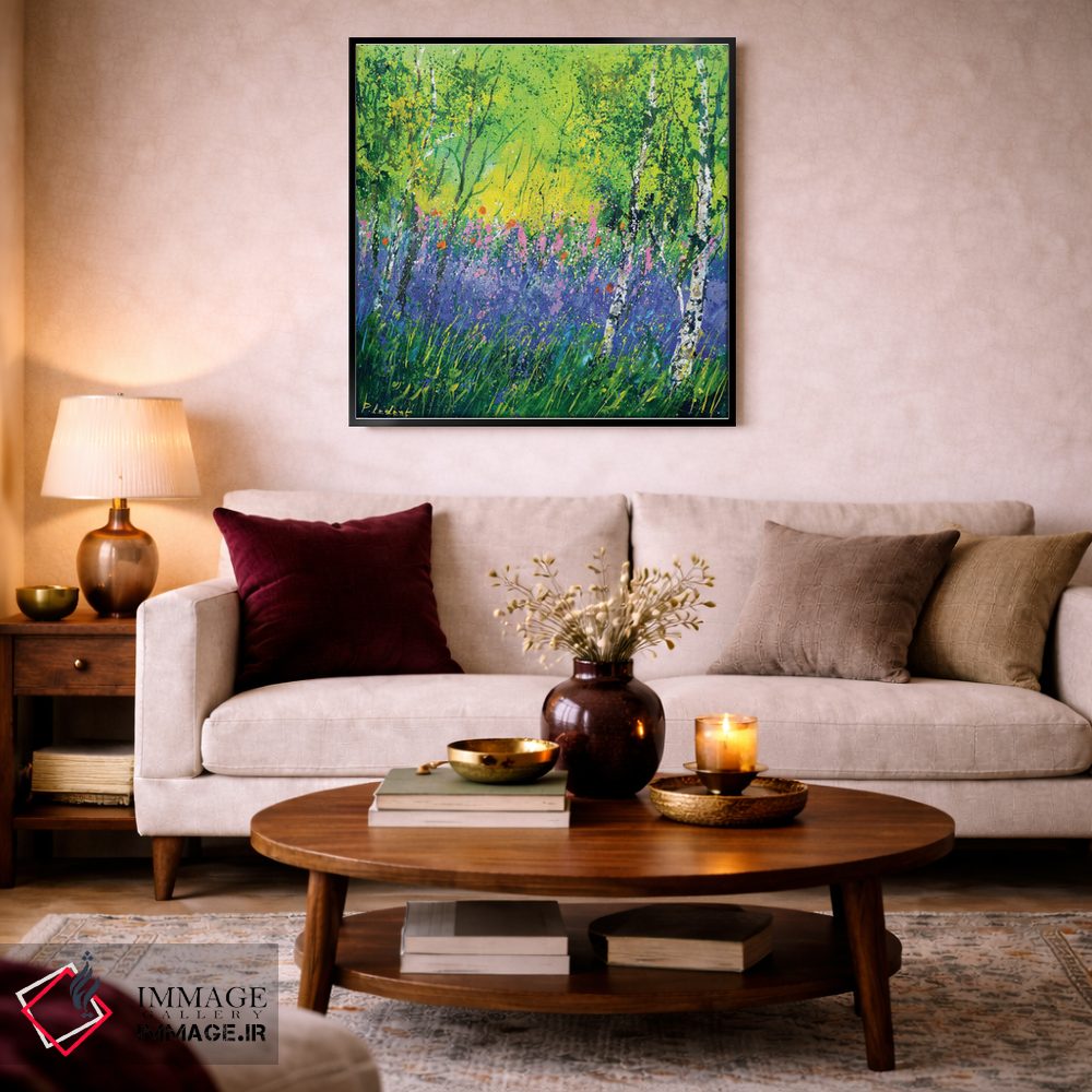 تابلو انتزاعی گل انگشتانه اثر پل لدنت - D3B