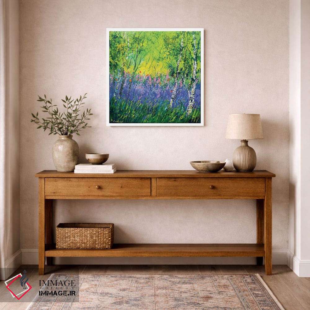 تابلو انتزاعی گل انگشتانه اثر پل لدنت - D6W