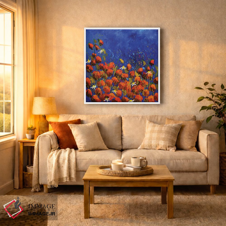 تابلو انتزاعی شقایق های قرمز ۶۸۲۴ اثر پل لدنت - D3W