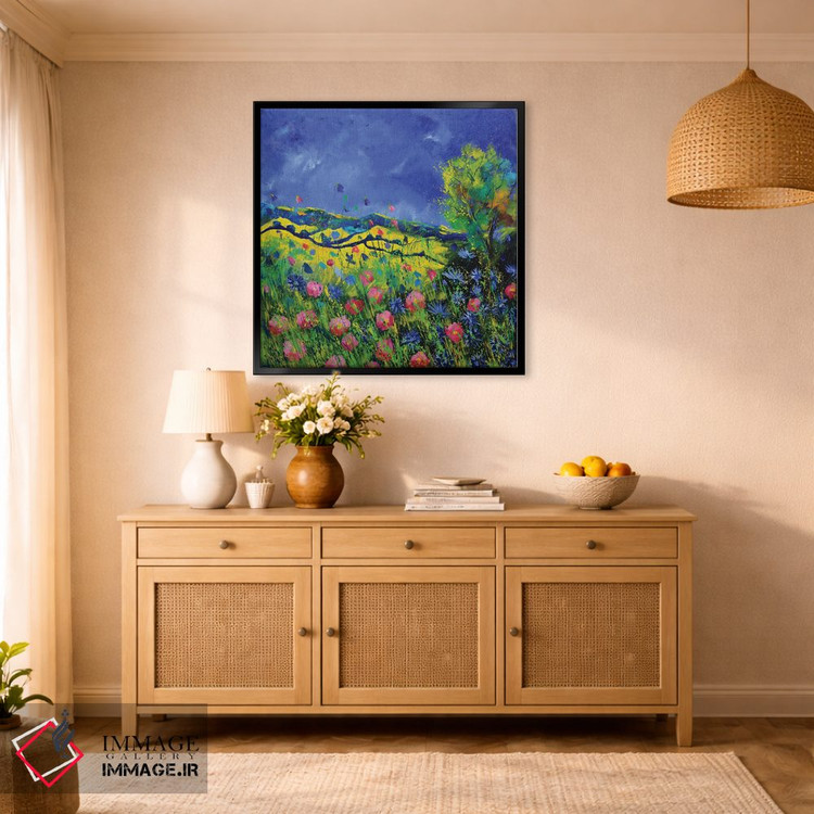 تابلو انتزاعی گل های وحشی دشتی اثر پل لدنت - D2B