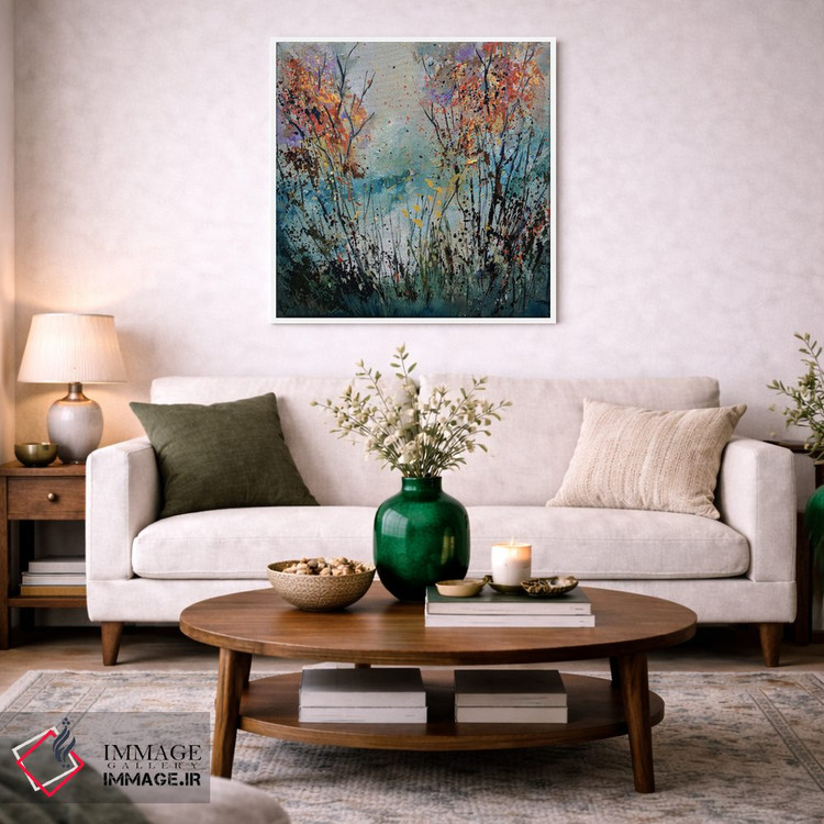 تابلو انتزاعی صبح مه آلود زمستانی اثر پل لدنت - D1W