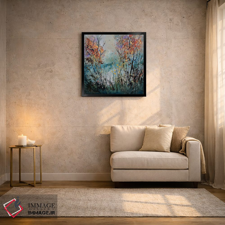 تابلو انتزاعی صبح مه آلود زمستانی اثر پل لدنت - D2B