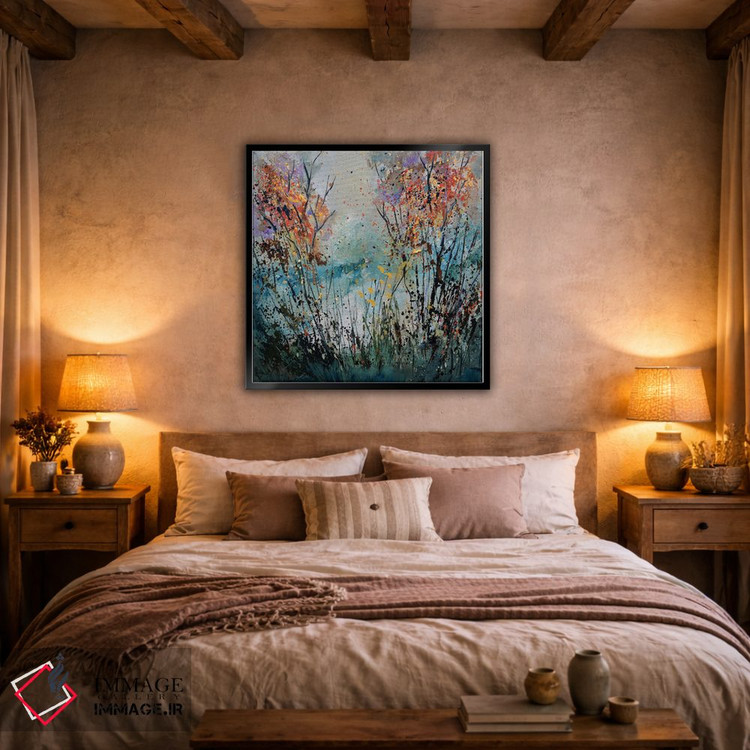 تابلو انتزاعی صبح مه آلود زمستانی اثر پل لدنت - D3B