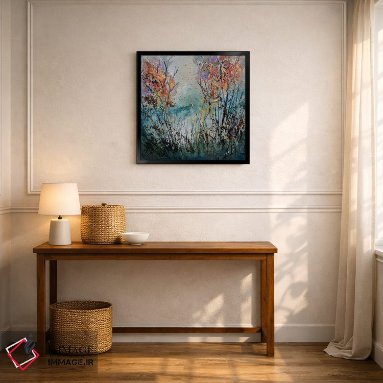 تابلو انتزاعی صبح مه آلود زمستانی اثر پل لدنت - D6B