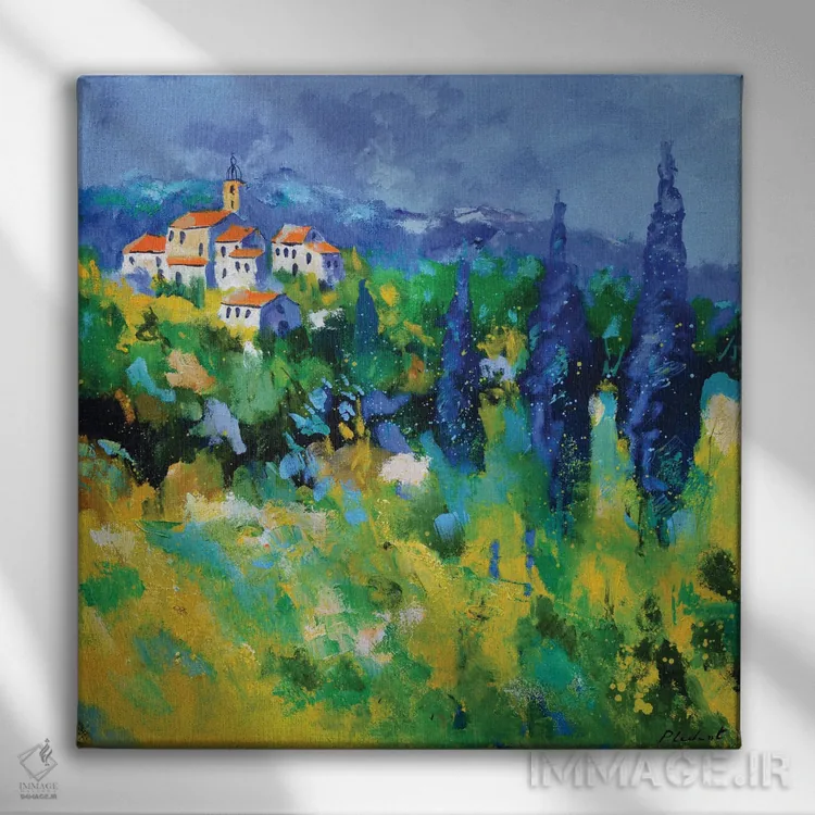 تابلو دکوراتیو پروانس ۱ اثر پل لدنت - نمای روبهرو روی دیوار