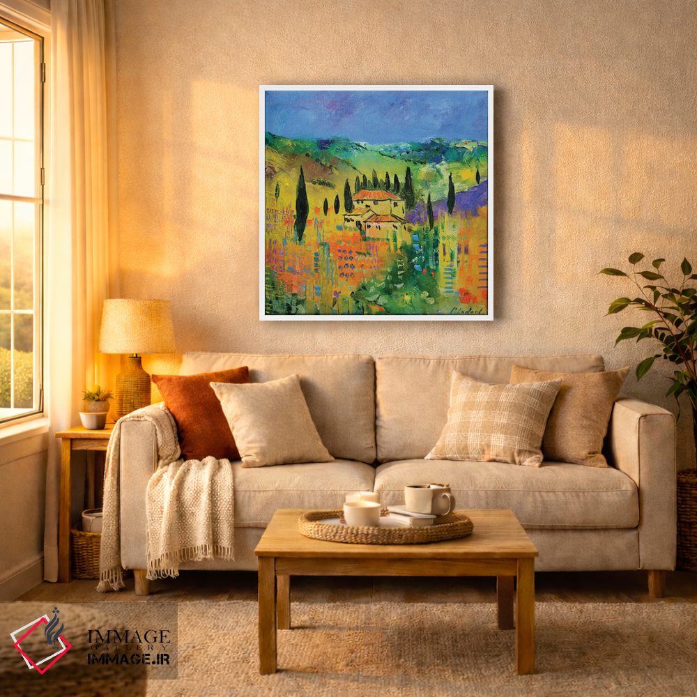 تابلو انتزاعی خاطره توسکانی ۴۴۲۰۲۱ اثر پل لدنت - D3W