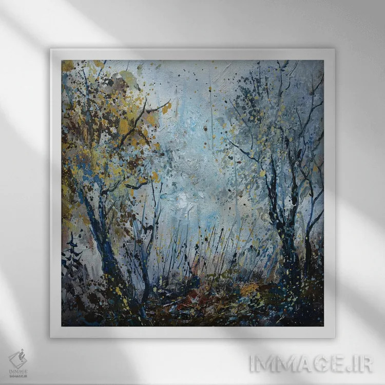 تابلو انتزاعی هوای امروز اثر پل لدنت - نمای قابدار سفید