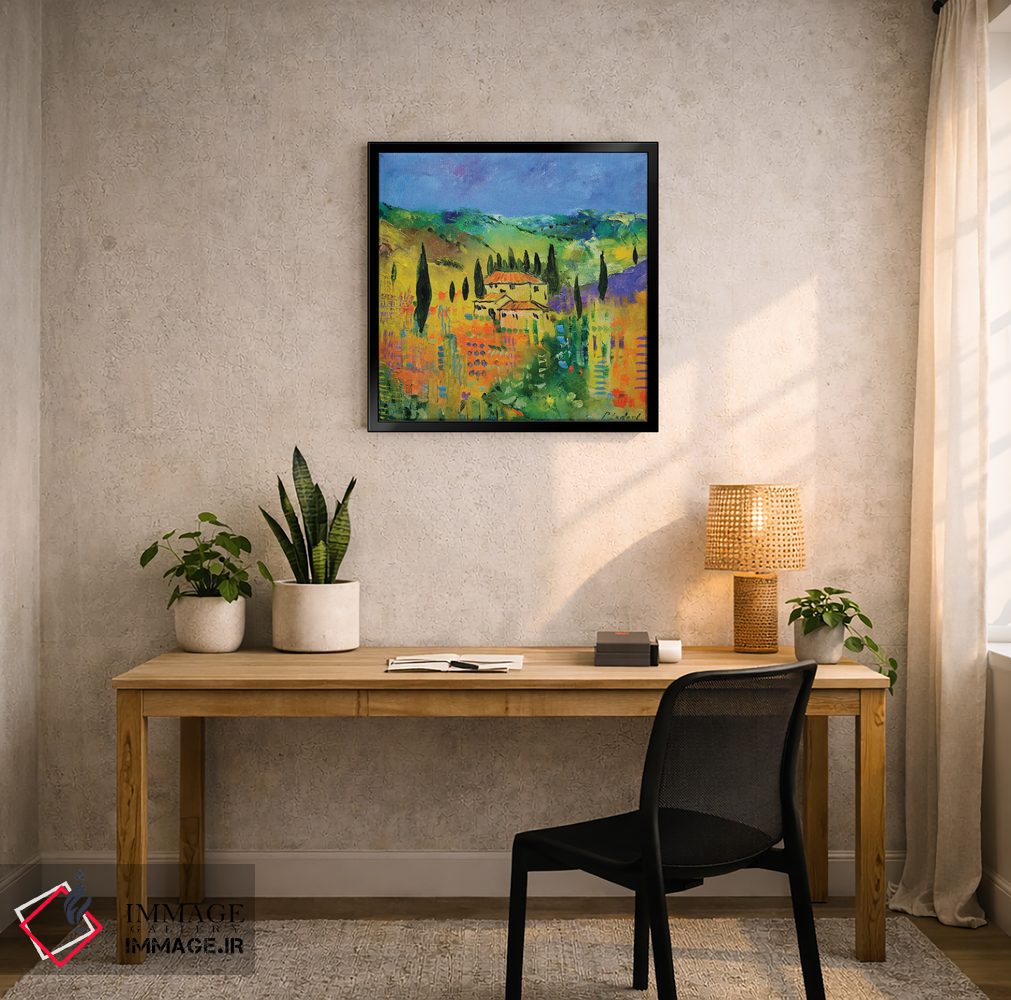 تابلو انتزاعی خاطره توسکانی ۴۴۲۰۲۱ اثر پل لدنت - D4B