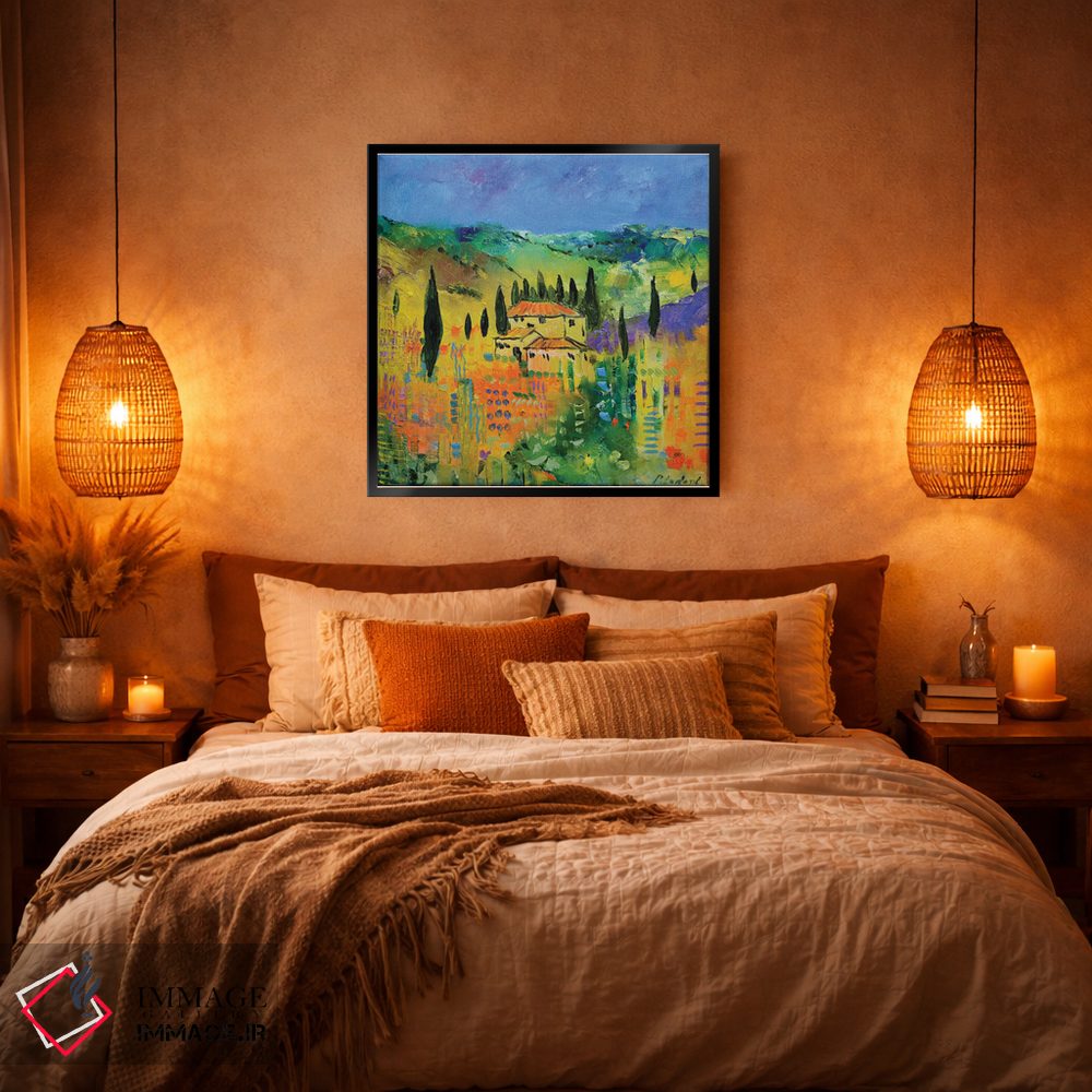 تابلو انتزاعی خاطره توسکانی ۴۴۲۰۲۱ اثر پل لدنت - D5B