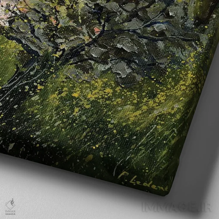 تابلو دکوراتیو توسکانی ۲۰۲۱ اثر پل لدنت - نمای نزدیک بافت بوم