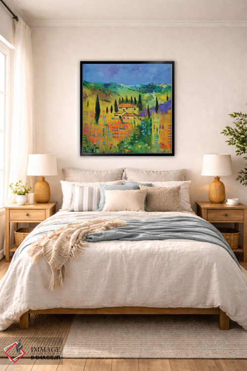 تابلو انتزاعی خاطره توسکانی ۴۴۲۰۲۱ اثر پل لدنت - D6B