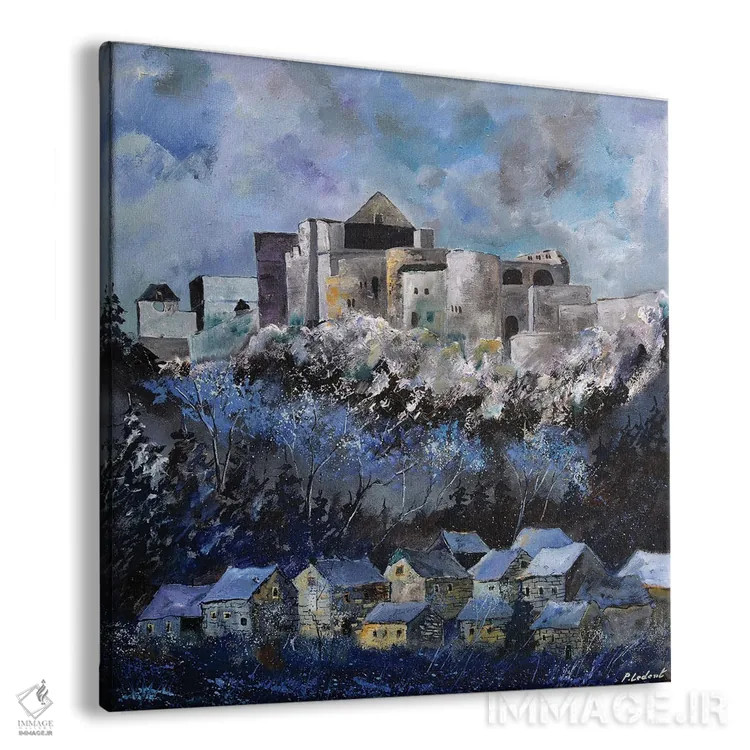 تابلو انتزاعی قلعه قرون وسطایی در بویون اثر پل لدنت - نمای پرسپکتیو محصول