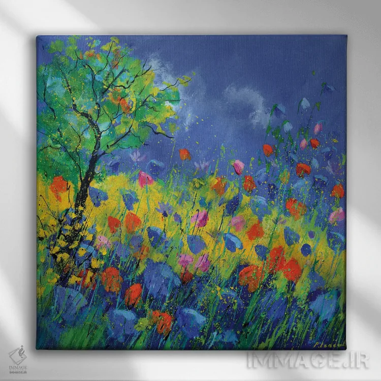 تابلو انتزاعی رقص تابستانی اثر پل لدنت - نمای روبهرو روی دیوار