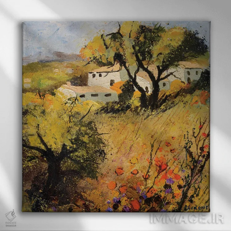 تابلو دکوراتیو پروانس ۲ اثر پل لدنت - نمای روبهرو روی دیوار