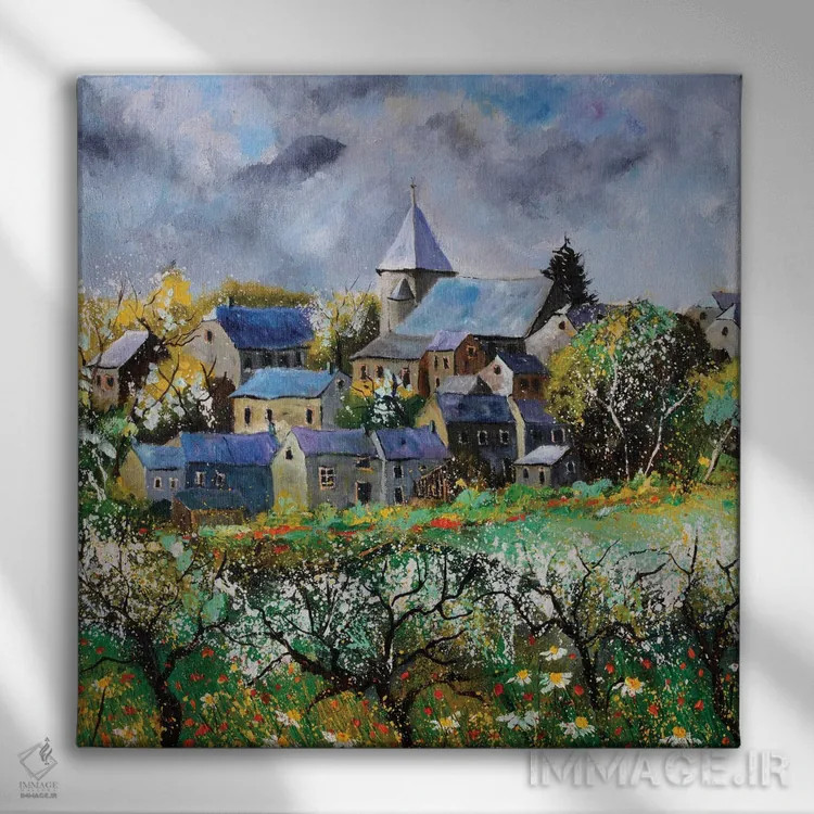 تابلو دکوراتیو آواگن در بهار اثر پل لدنت - نمای روبهرو روی دیوار