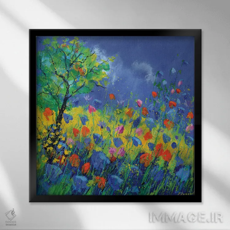 تابلو انتزاعی رقص تابستانی اثر پل لدنت - نمای قابدار مشکی