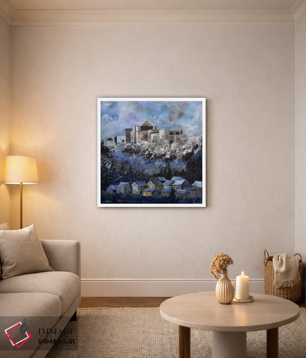 تابلو انتزاعی قلعه قرون وسطایی در بویون اثر پل لدنت - D2W