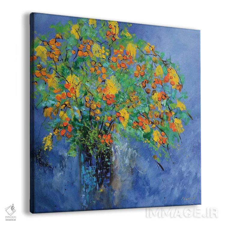 تابلو انتزاعی طبیعت بی جان زنده و شفاف اثر پل لدنت - نمای پرسپکتیو محصول