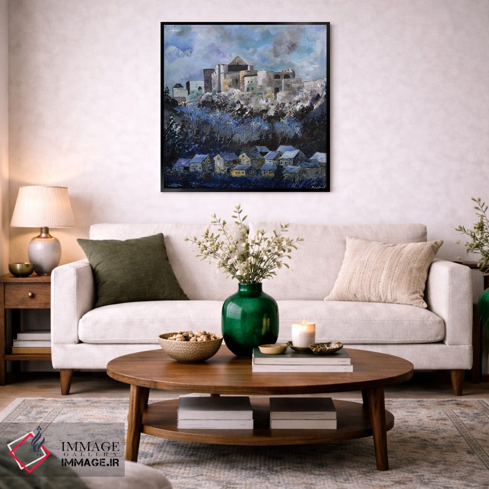 تابلو انتزاعی قلعه قرون وسطایی در بویون اثر پل لدنت - D4B