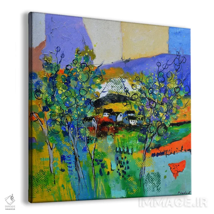 تابلو انتزاعی منظره خیالی اثر پل لدنت - نمای پرسپکتیو محصول