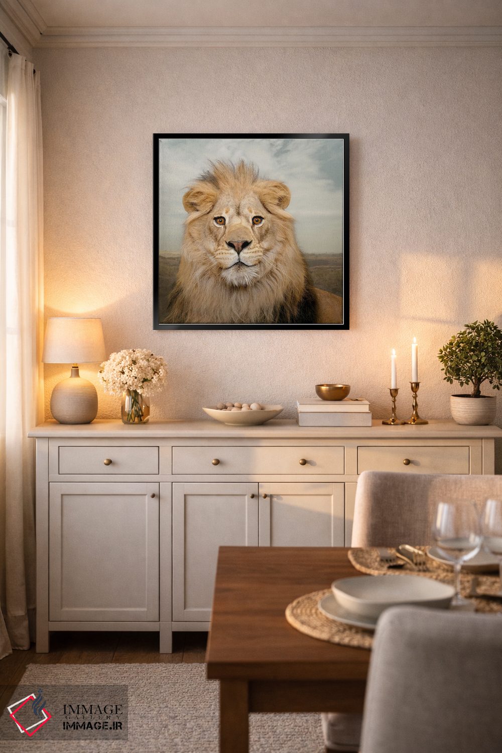 تابلو دکوراتیو شیر خرسند اثر لوند روزر - D4B