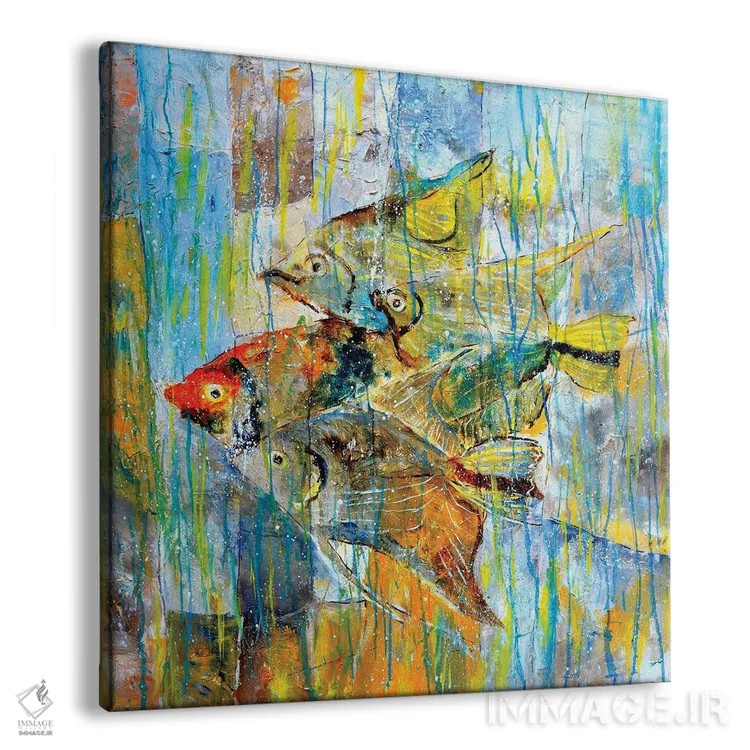 تابلو دکوراتیو ماهی فرشته ای اثر پل لدنت - نمای پرسپکتیو محصول