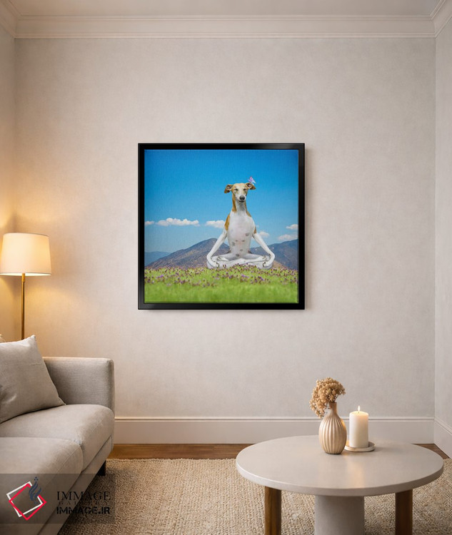 تابلو دکوراتیو توله سگ آرام اثر لوند روزر - D5B