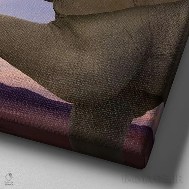 تابلو دکوراتیو خرطوم های تاب خورده اثر لوند روزر - نمای نزدیک بافت بوم