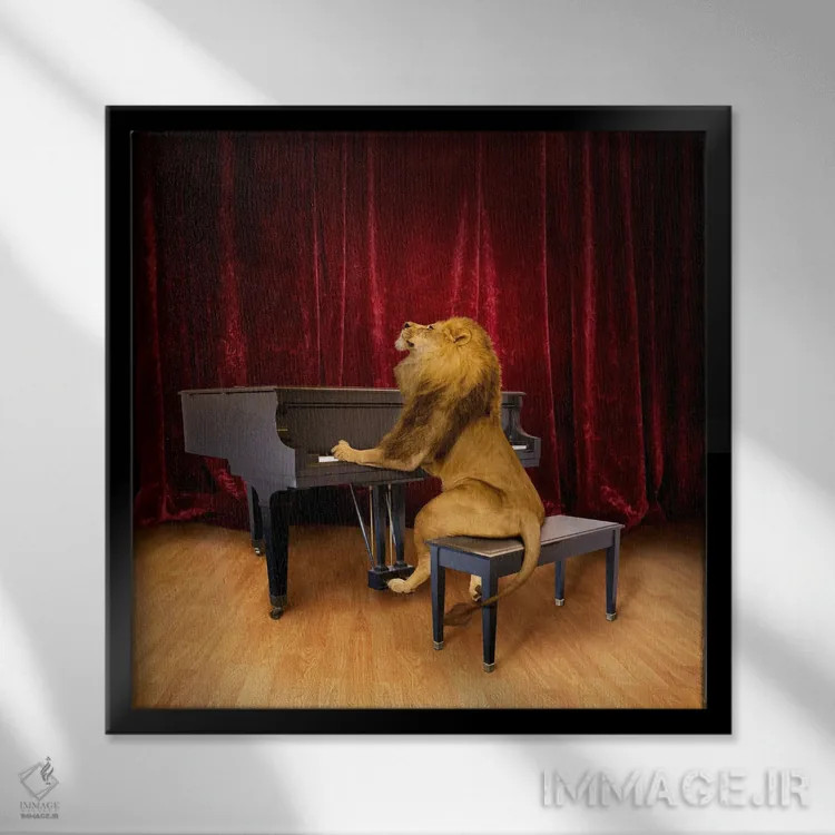 تابلو دکوراتیو اجرای باشکوه اثر لوند روزر - نمای قابدار مشکی