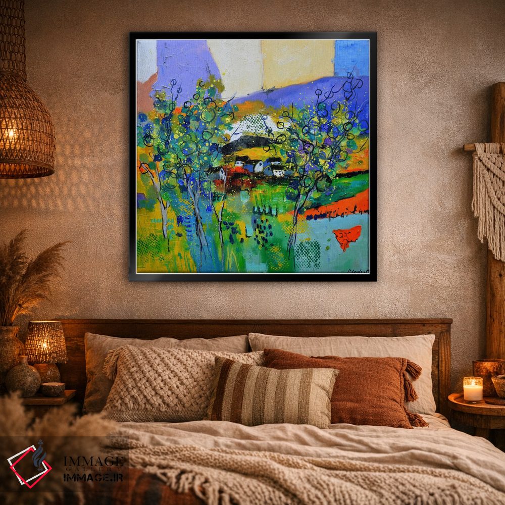 تابلو انتزاعی منظره خیالی اثر پل لدنت - D1B