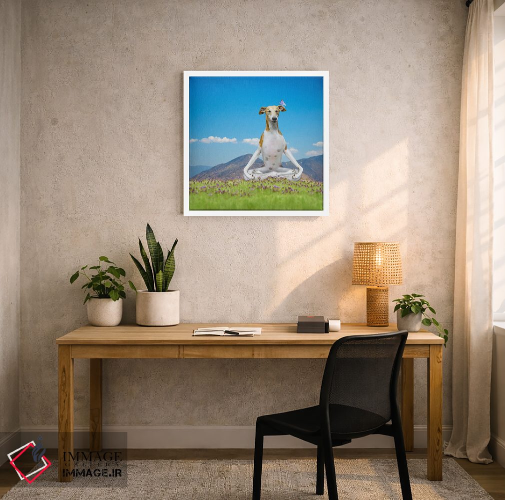تابلو دکوراتیو توله سگ آرام اثر لوند روزر - D6W
