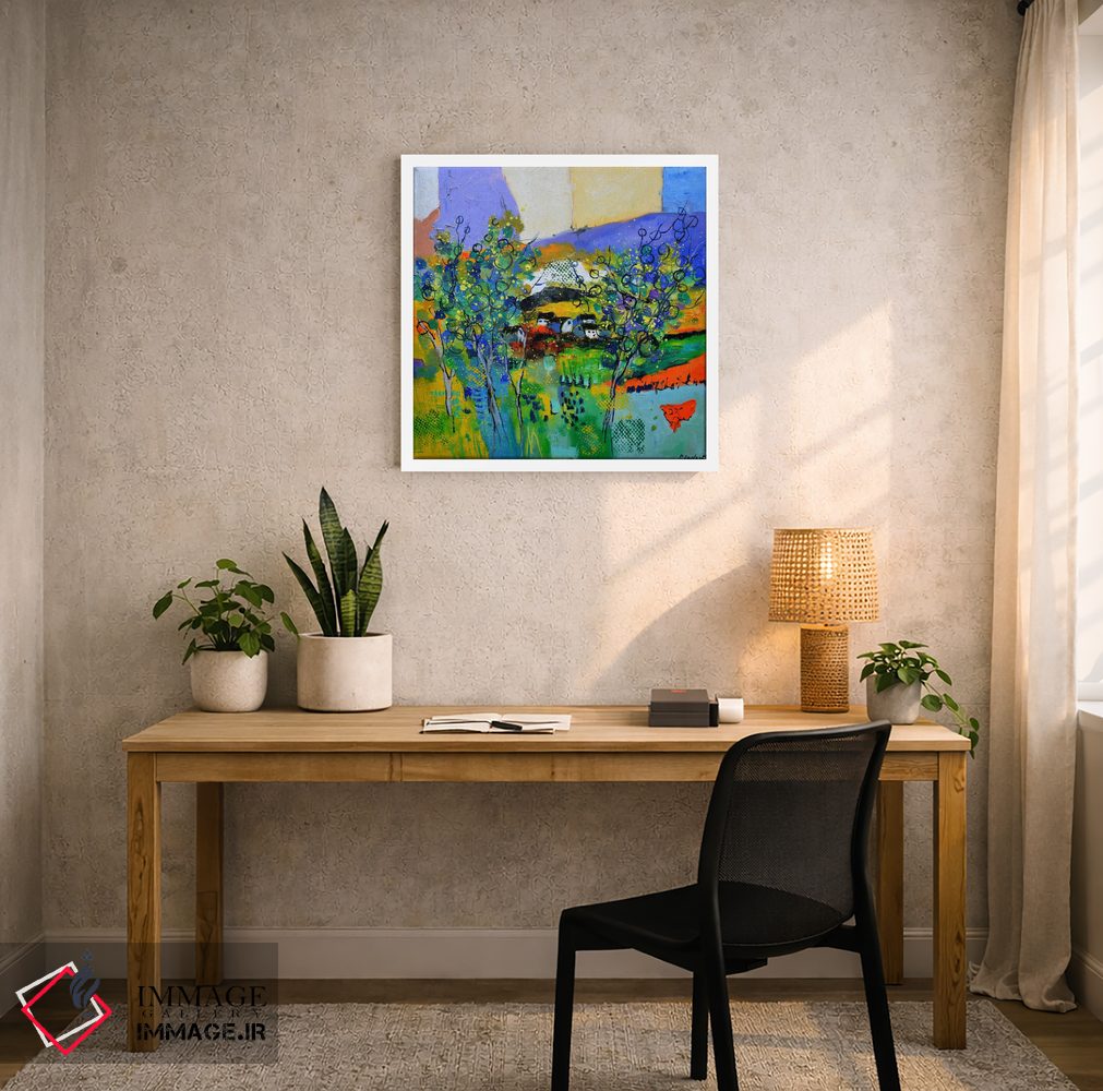 تابلو انتزاعی منظره خیالی اثر پل لدنت - D4W