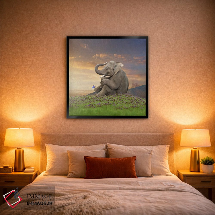 تابلو دکوراتیو پستاندار آرام اثر لوند روزر - D1B