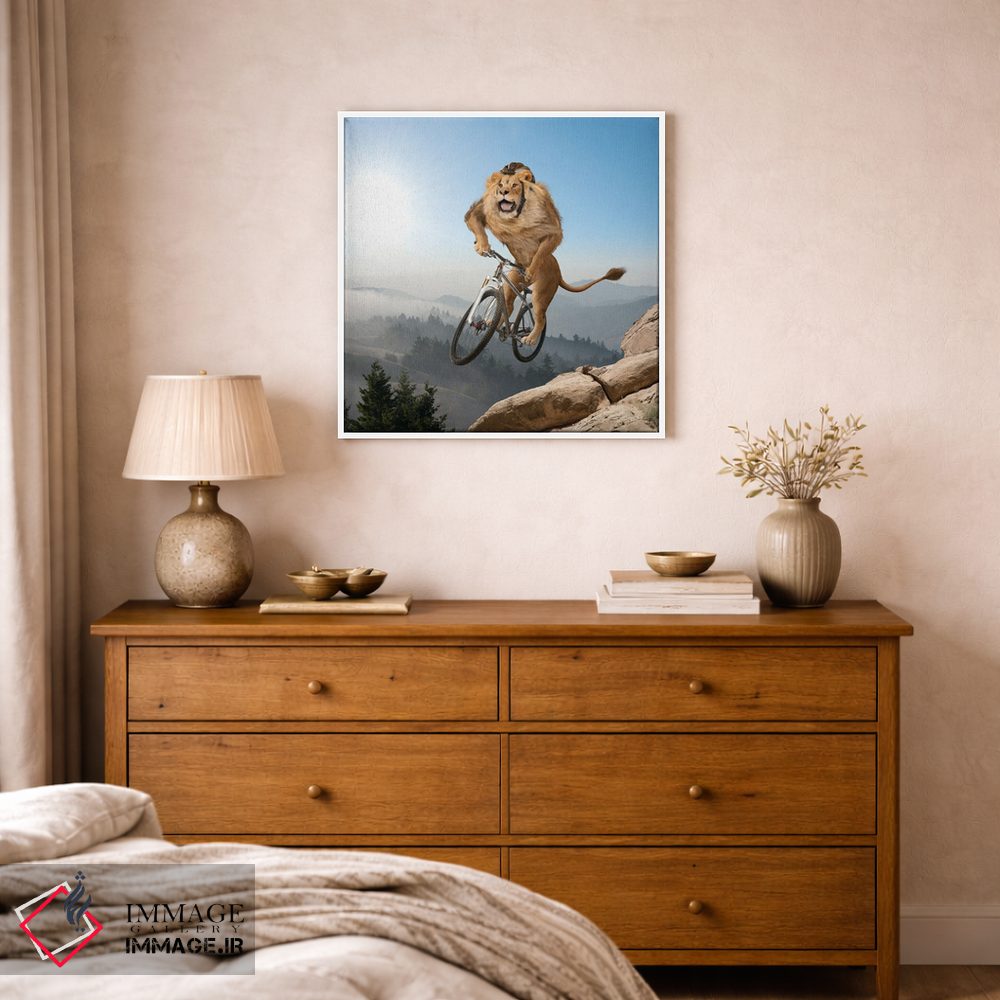 تابلو دکوراتیو شیر کوهستان اثر لوند روزر - D1W