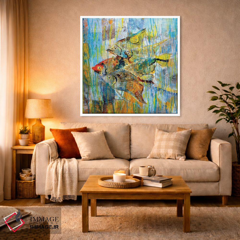 تابلو دکوراتیو ماهی فرشته ای اثر پل لدنت - D1W