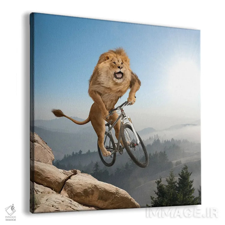 تابلو دکوراتیو شیر کوهستان اثر لوند روزر - نمای پرسپکتیو محصول