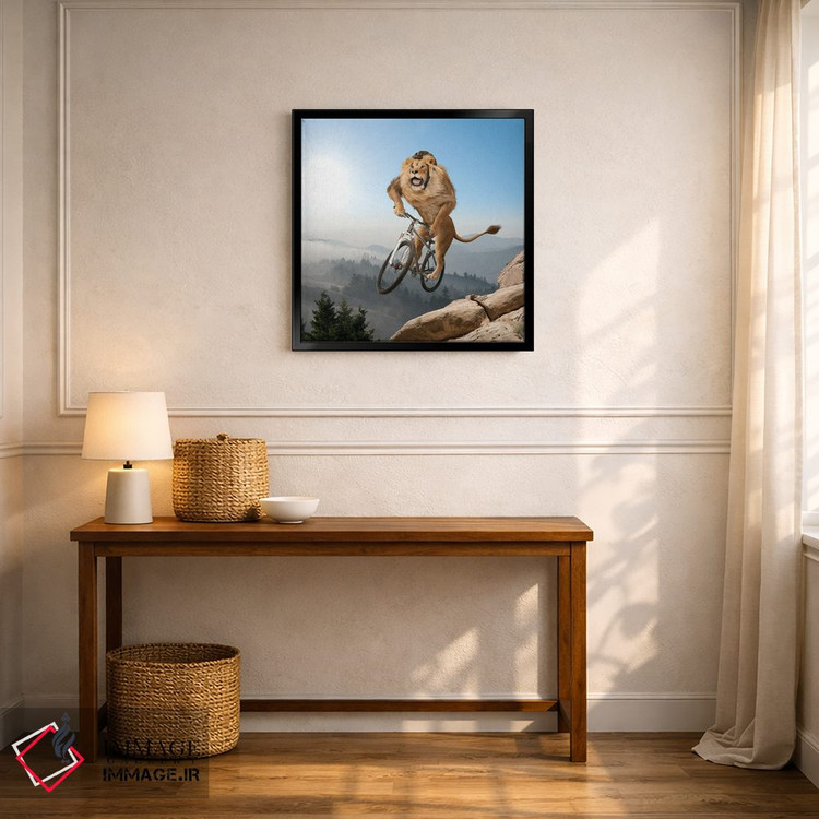 تابلو دکوراتیو شیر کوهستان اثر لوند روزر - D6B