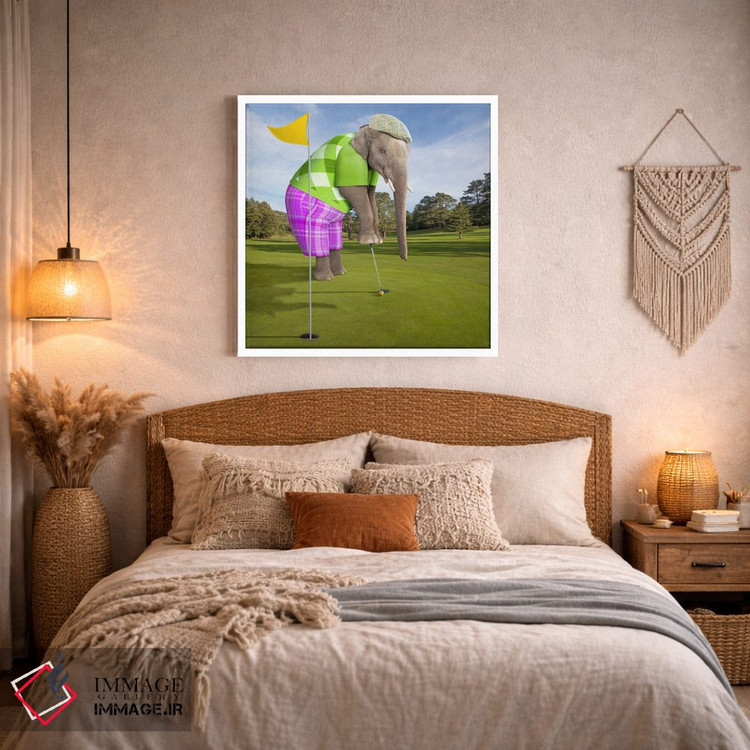 تابلو دکوراتیو فیل گلف باز اثر لوند روزر - D2W