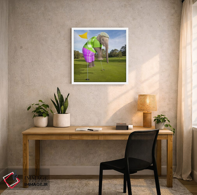 تابلو دکوراتیو فیل گلف باز اثر لوند روزر - D5W