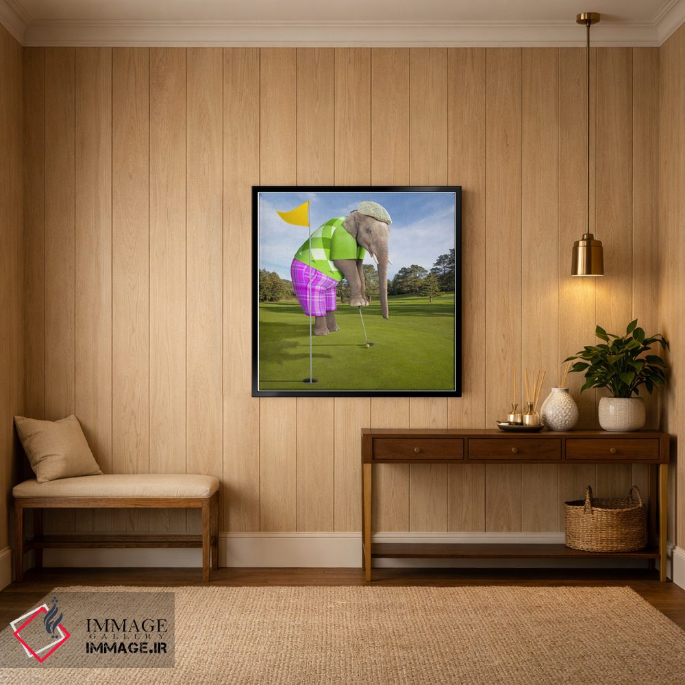 تابلو دکوراتیو فیل گلف باز اثر لوند روزر - D4B