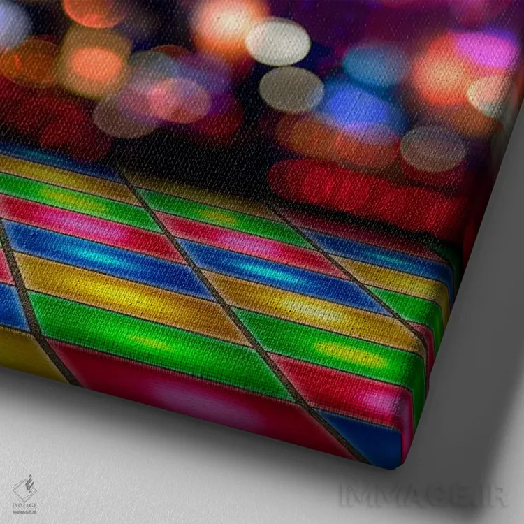 تابلو دکوراتیو گربه خونسرد اثر لوند روزر - نمای نزدیک بافت بوم