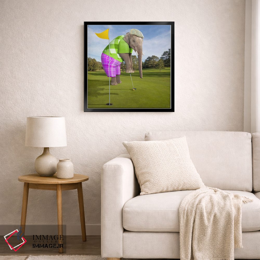 تابلو دکوراتیو فیل گلف باز اثر لوند روزر - D6B