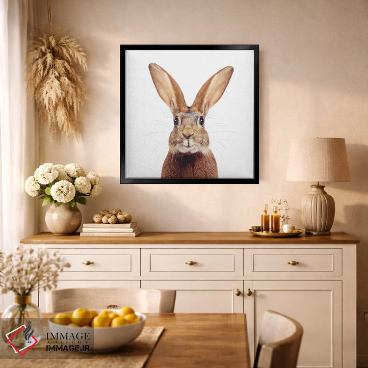 تابلو دکوراتیو خرگوش قهوه ای اثر لوند روزر - D1B