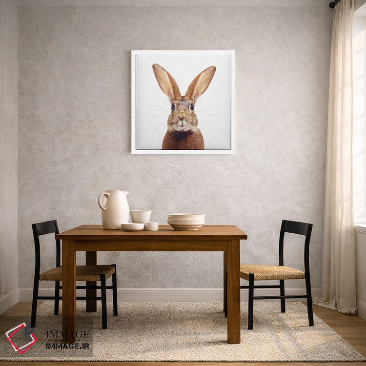 تابلو دکوراتیو خرگوش قهوه ای اثر لوند روزر - D2W