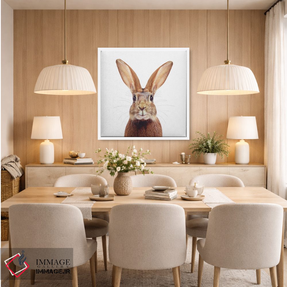 تابلو دکوراتیو خرگوش قهوه ای اثر لوند روزر - D4W